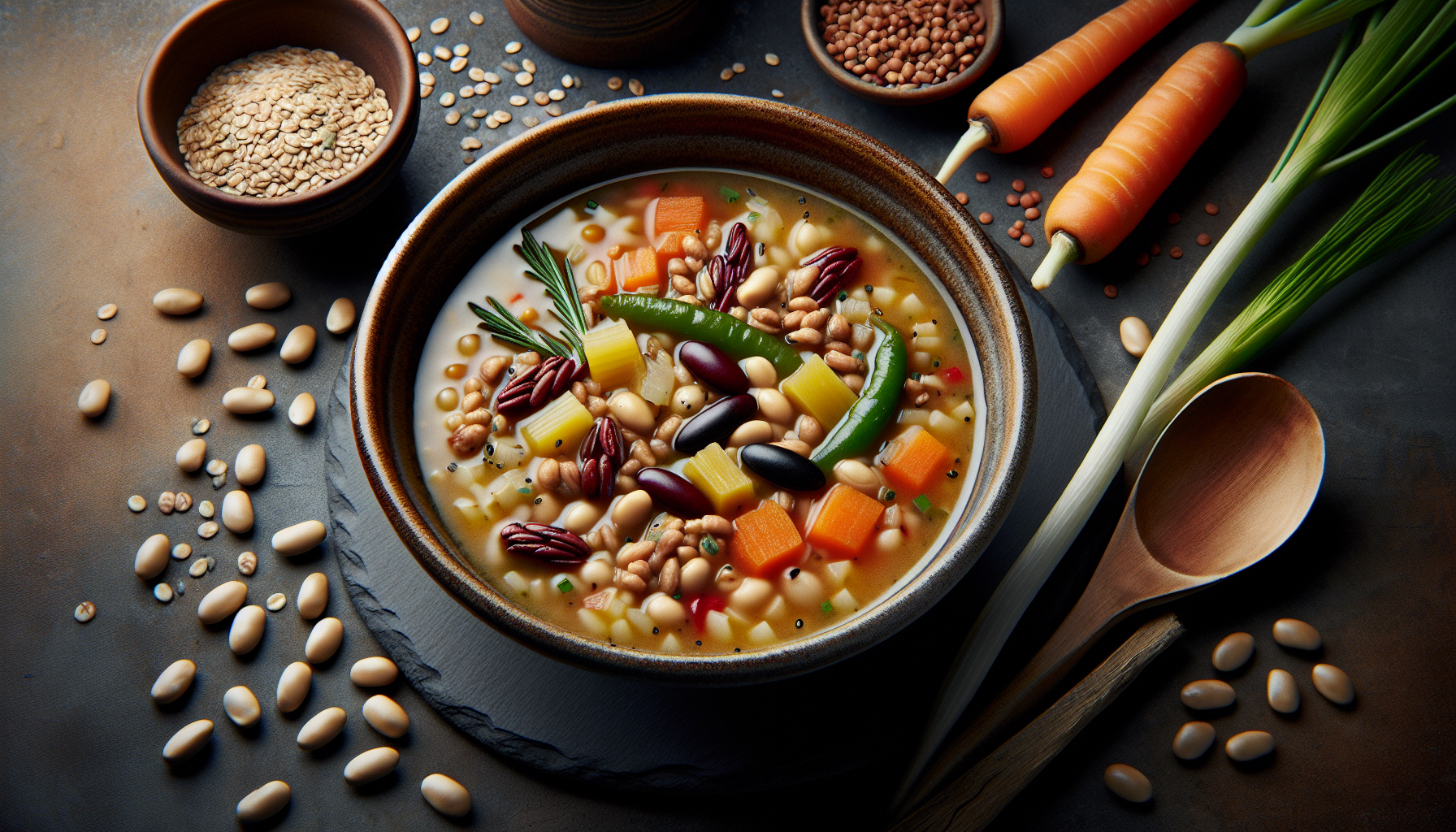 zuppa di farro e legumi